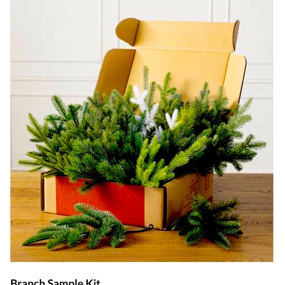 Balsam Hill branch sample box.  Picked which one I love, now it can be your turn